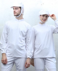 SW-167 ▣ 화이트 스판덱스  긴팔ㅡㅡㅡ 위생티[남녀공용] 101L-1