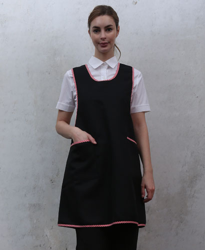 SAP-6611 블랙 사선바이어스 엉덩이가림 앞치마