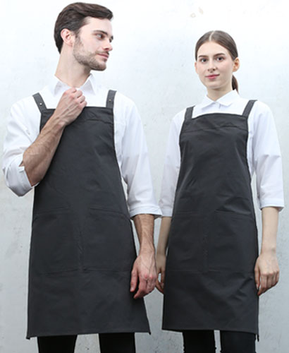 SAP-684 차콜 스틸스냅 H형 앞치마 [CSH]