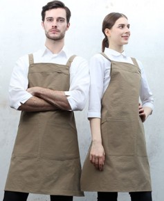 SAP-681 베이지 스틸스냅 H형 앞치마 [CSH]