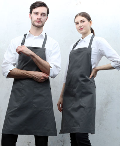 AP-850-3 그레이 라이크코튼 목걸이형 앞치마