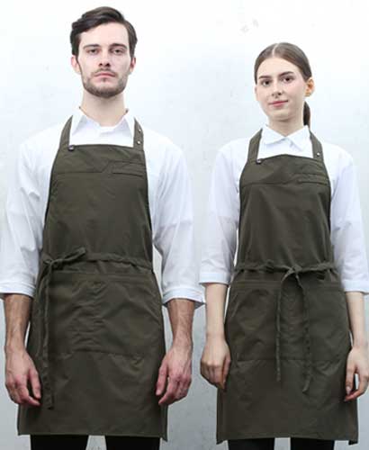 SAP-980 카키 스틸스냅 목걸이 앞치마 [CSN]