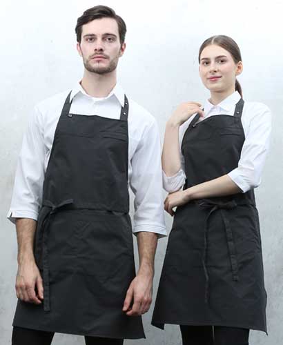 AP-982 차콜 스틸스냅 목걸이 앞치마[CSN]