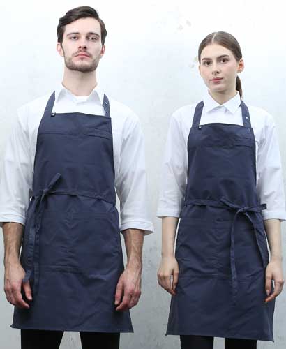 SAP-984 네이비 스틸스냅 목걸이 앞치마