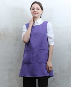 SAP-865-1 무지 옆단추 퍼플 원피스