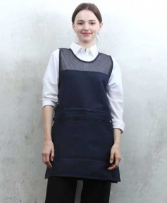 SAP-043 네이비 지퍼포켓원피스 앞치마[PO03]