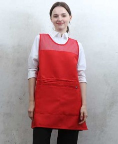 SAP-044 적색 지퍼포켓원피스 앞치마[PO03]