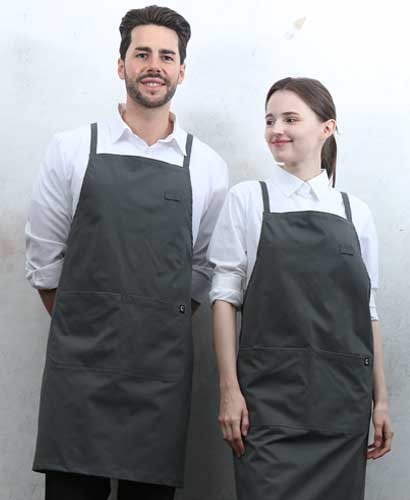 SAP-650-3 다크그레이 라이크코튼 폴리 X형 앞치마