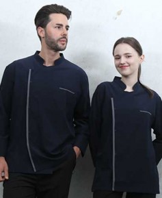 SKO-4243 네이비 슬림핏 고신축 스판조리복 ㅡㅡ [칠부/긴팔 겸용]