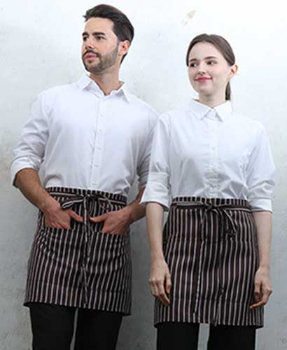 SQ-272 브라운 스트라이프 허리앞치마