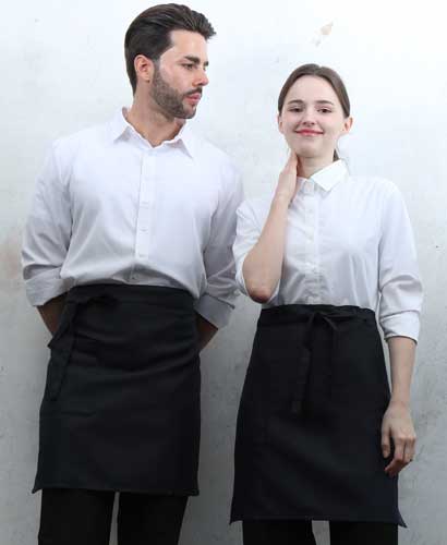 SQ-370 블랙 사이드 원포켓 허리앞치마[PW08]