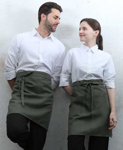 SQ-375 카키 사이드 원포켓 허리앞치마[PW08]