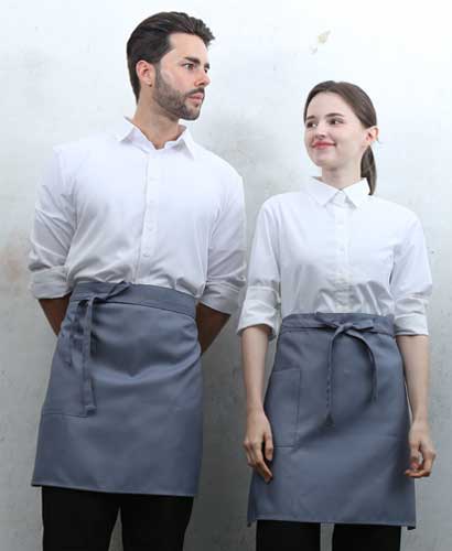 SQ-376 그레이 사이드 원포켓 허리앞치마[PW08]