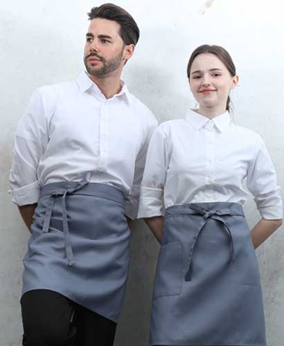 SQ-376 그레이 사이드 원포켓 허리앞치마[PW08]