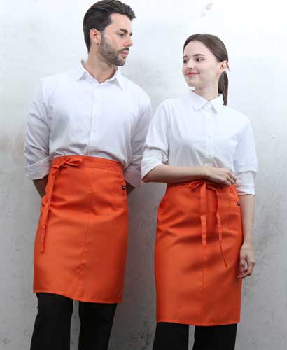 SQ-474 오렌지 미니포켓 심플 허리앞치마[PW04]