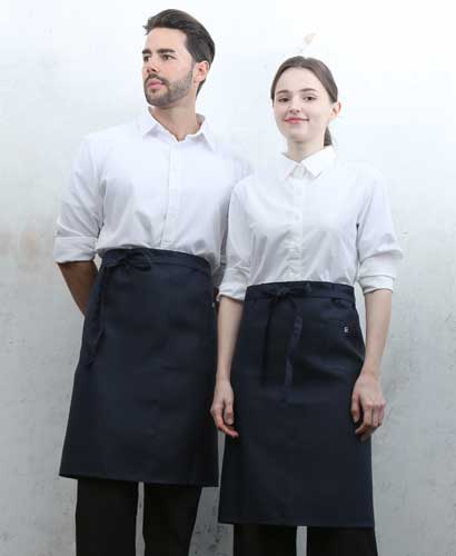 SQ-471 네이비 미니포켓 심플 허리앞치마[PW04]
