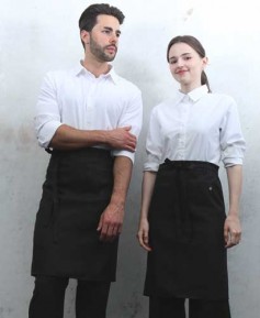 SQ-470 블랙 미니포켓 심플 허리앞치마[PW04]