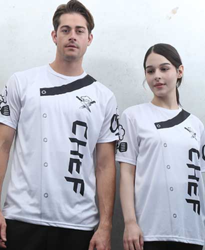 SKO-558 백색 쉐프코트 모양 쉐프T