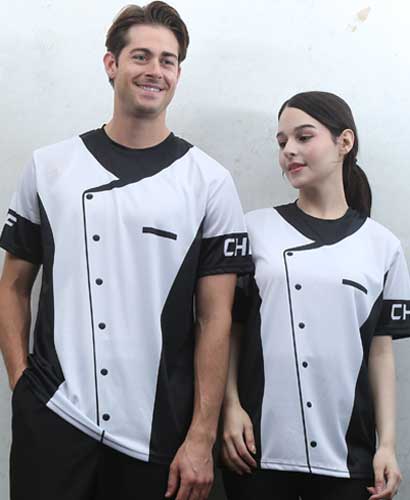 SKO-557  검/백 쉐프코트 모양 쉐프T