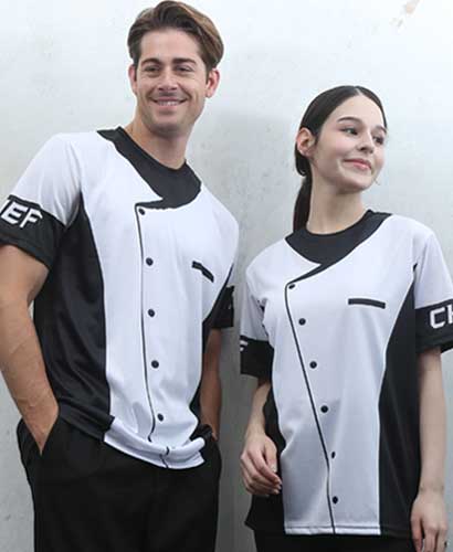 SKO-557  검/백 쉐프코트 모양 쉐프T