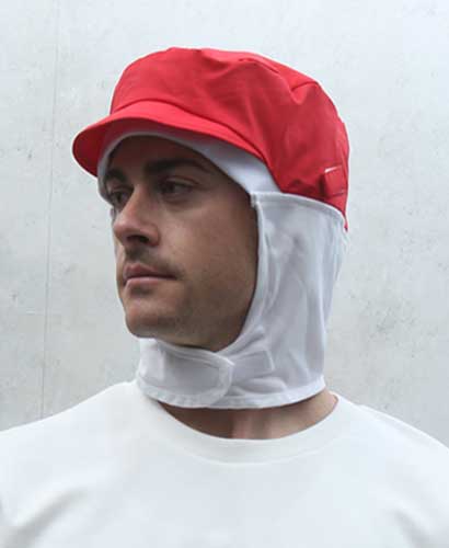 SC-336 레드 귀걸이형 식품모자