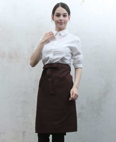 SAP-5011 커피 허리감김 중앞치마 ㅡㅡㅡ남여공용 [밑으로 64cm]