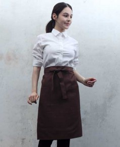 SAP-5011 커피 허리감김 중앞치마 ㅡㅡㅡ남여공용 [밑으로 64cm]