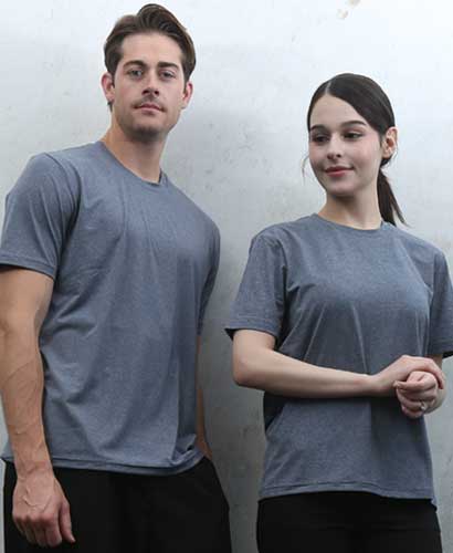 ST-12 스판덱스 멜란지 라운드 반팔