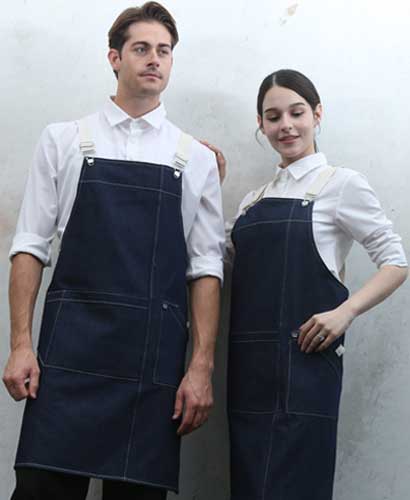 SQ-774 진청 데님 캐주얼 앞치마