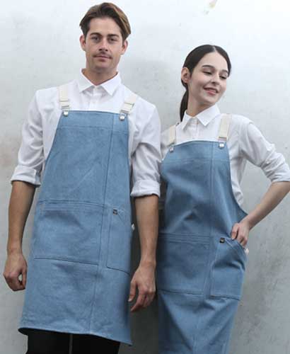 SQ-773 연청 데님 캐주얼 앞치마