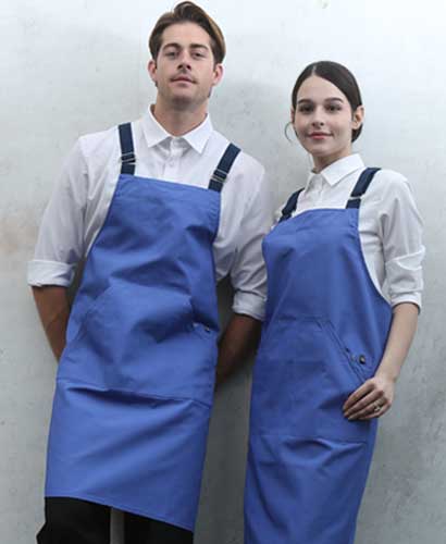 SQ-770 블루 비비드 캐주얼 앞치마