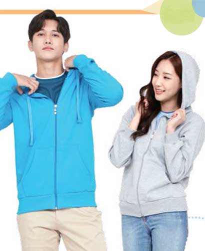 ▶ST3-200 특양면 후드 지퍼 ◀ㅡㅡ(10가지 컬러)