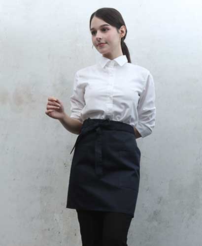 SAP-3164 네이비 면혼방 랩형앞치마