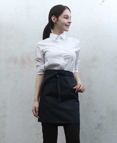 SAP-3164 네이비 면혼방 랩형앞치마