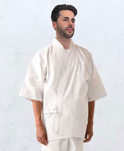 SJA-100 순면20수 화이트 일식 조리복