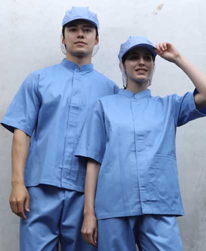 W-124-1 ★ 30수 반팔 진하늘 차이나카라 ㅡㅡ상의＃-(빅사이즈있음)