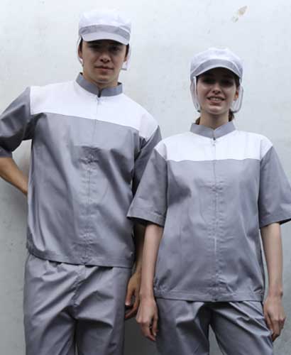 SW-138-1 ★지퍼 그레이배색 차이나카라반팔 ㅡ상의 (★빅사이즈 있음)-[20수면혼방]