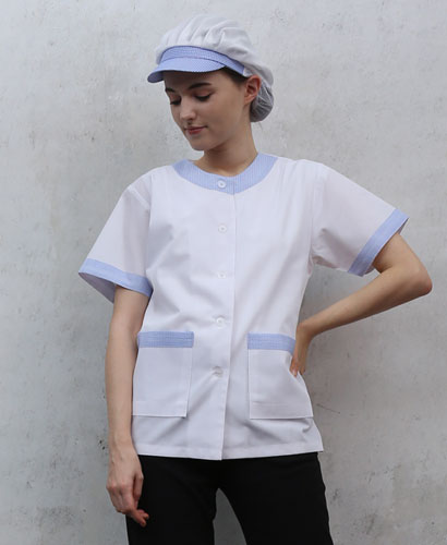 SHA-60 하늘체크 라운드 반팔