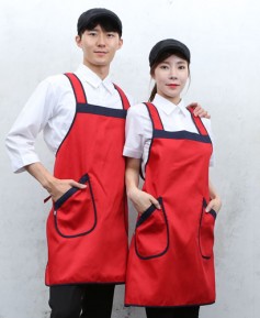 AP-507 적색 바이어스 H형 앞치마