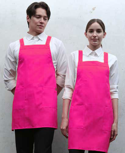 SAP-524 핑크 뒤H형 폴리앞치마