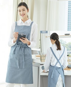 SAP-641 블루 이중포켓 스트라이프