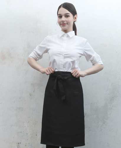 SAP-5011 블랙 허리감김 중앞치마 ㅡㅡㅡ남여공용 [ 아래 64cm]