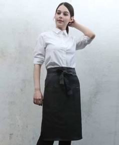 SAP-5011 블랙 허리감김 중앞치마 ㅡㅡㅡ남여공용 [ 아래 64cm]