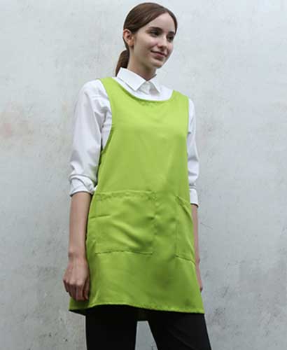 SAP-748-1 연두색 무지원피스앞치마ㅡㅡㅡ[특대있음]