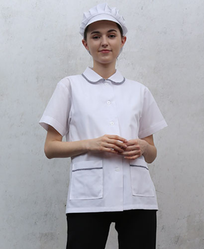 SHA-58 곤삥 라운드 카라 반팔 위생복