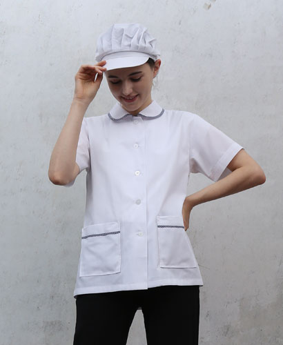 SHA-58 곤삥 라운드 카라 반팔 위생복