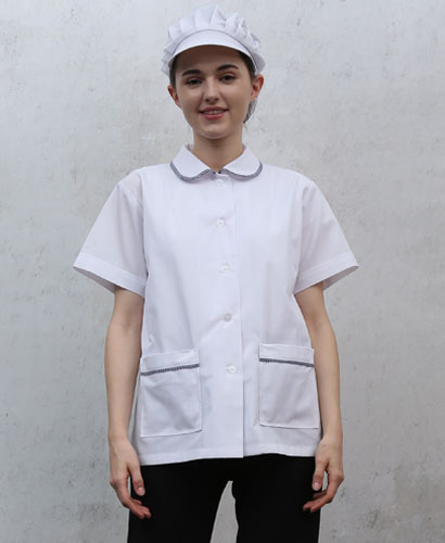 SHA-58 곤삥 라운드 카라 반팔 위생복