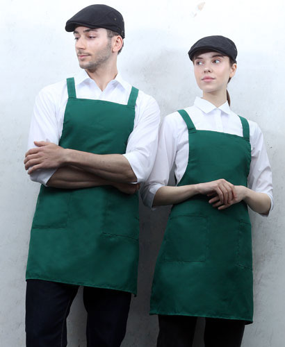 SSA-531 ★  녹색 면혼방 앞치마