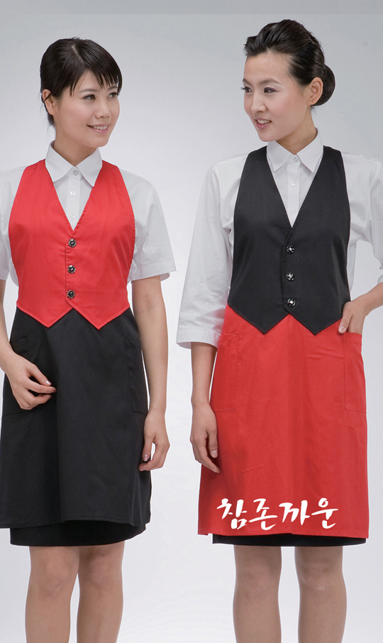 SAP-031 배색 투피스 앞치마