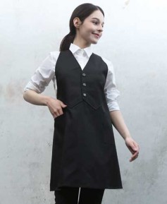SAP-033  블랙 단추 조끼 앞치마